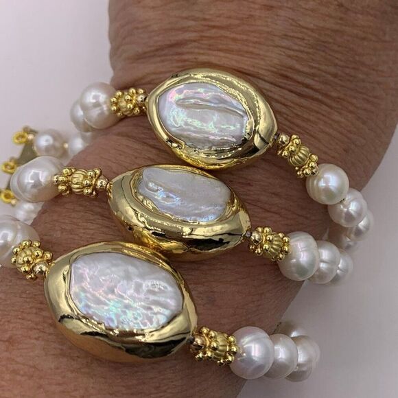 Ring, gold stainless steel, sz 7, new with tags, lge minimalist geometric - Picture 10 of 17